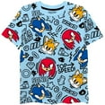 thumbnail image 1 of Sonic The Hedgehog Boys Short Sleeve T-Shirt - Little and Big Boy Sizes 4-20, 1 of 4