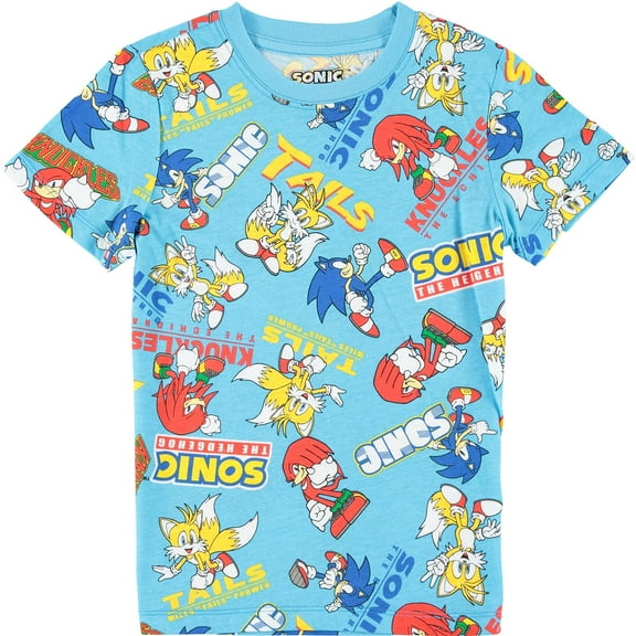 Sonic The Hedgehog Boys Short Sleeve T-Shirt - Little and Big Boy Sizes 4-20