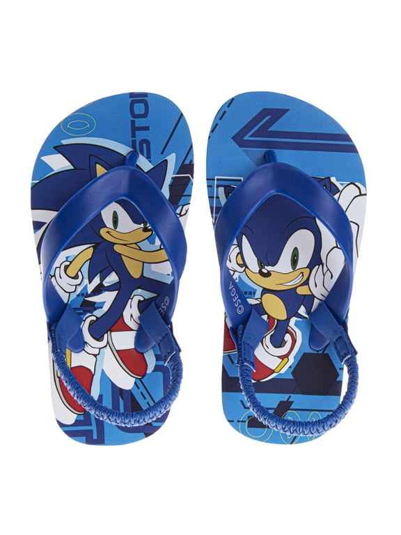 Boys Slip On Flip Flops. (Toddler Little Kids), Blue, Size: 506