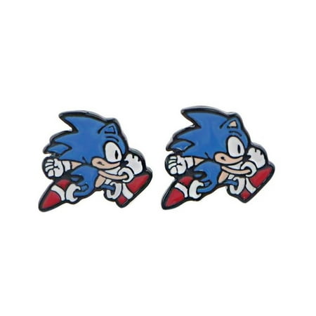 Sonic The Hedgehog Character Metal Stud Earrings