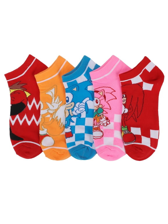 Sonic The Hedgehog Characters Women's 5-Pair Ankle Socks