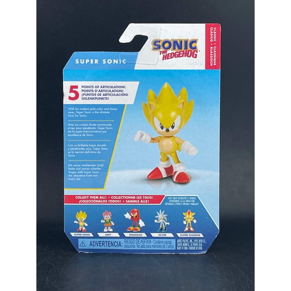 Sonic The Hedgehog Classic Mini Action Figure, Multicolor, 2.5''