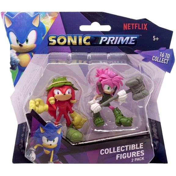 Sonic The Hedgehog Collectible Figures Knuckles & Amy Mini Figure 2-Pack