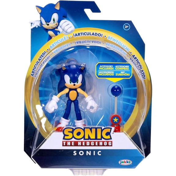 Sonic The Hedgehog Collectible Kids Action Figures, Plastic Multicolor, 7" x 9"