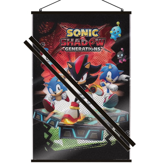 Sonic The Hedgehog - Comic TV Show Gaming Poster (Shadow Generations - Characters) (Size: 24" x 36") (Laminated Poster & Black Hanger)