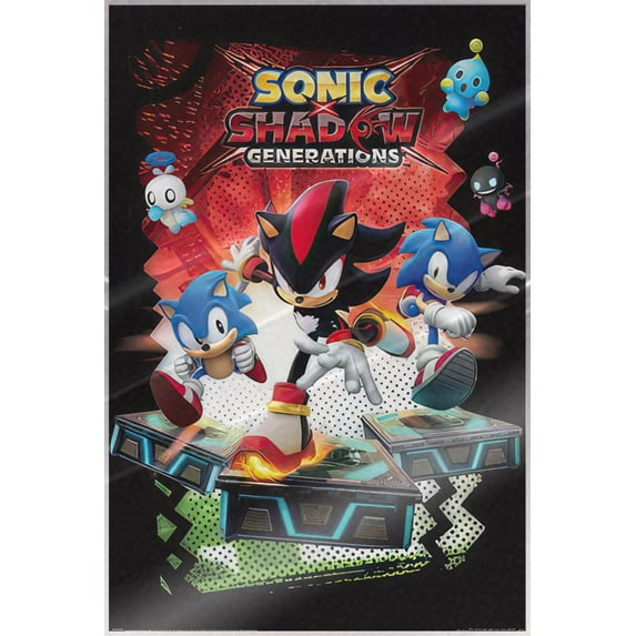 Sonic The Hedgehog - Comic TV Show Gaming Poster (Shadow Generations - Characters) (Size: 24" x 36") (Laminated Poster)