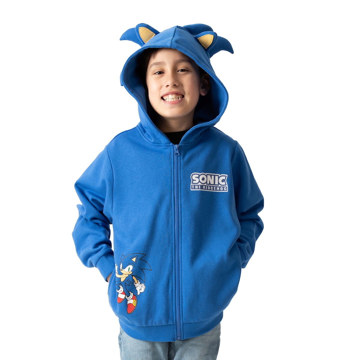 Bioworld Sonic The Hedgehog Retro Hoodie - "Let's Go Since 1991" Boys Black Sweatshirt
