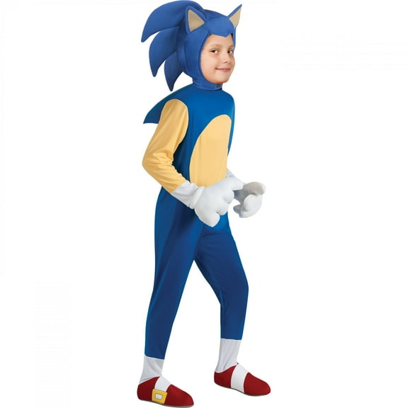 Sonic the Hedgehog Sonic Deluxe Costume for Kids by Rubies, Boys Small