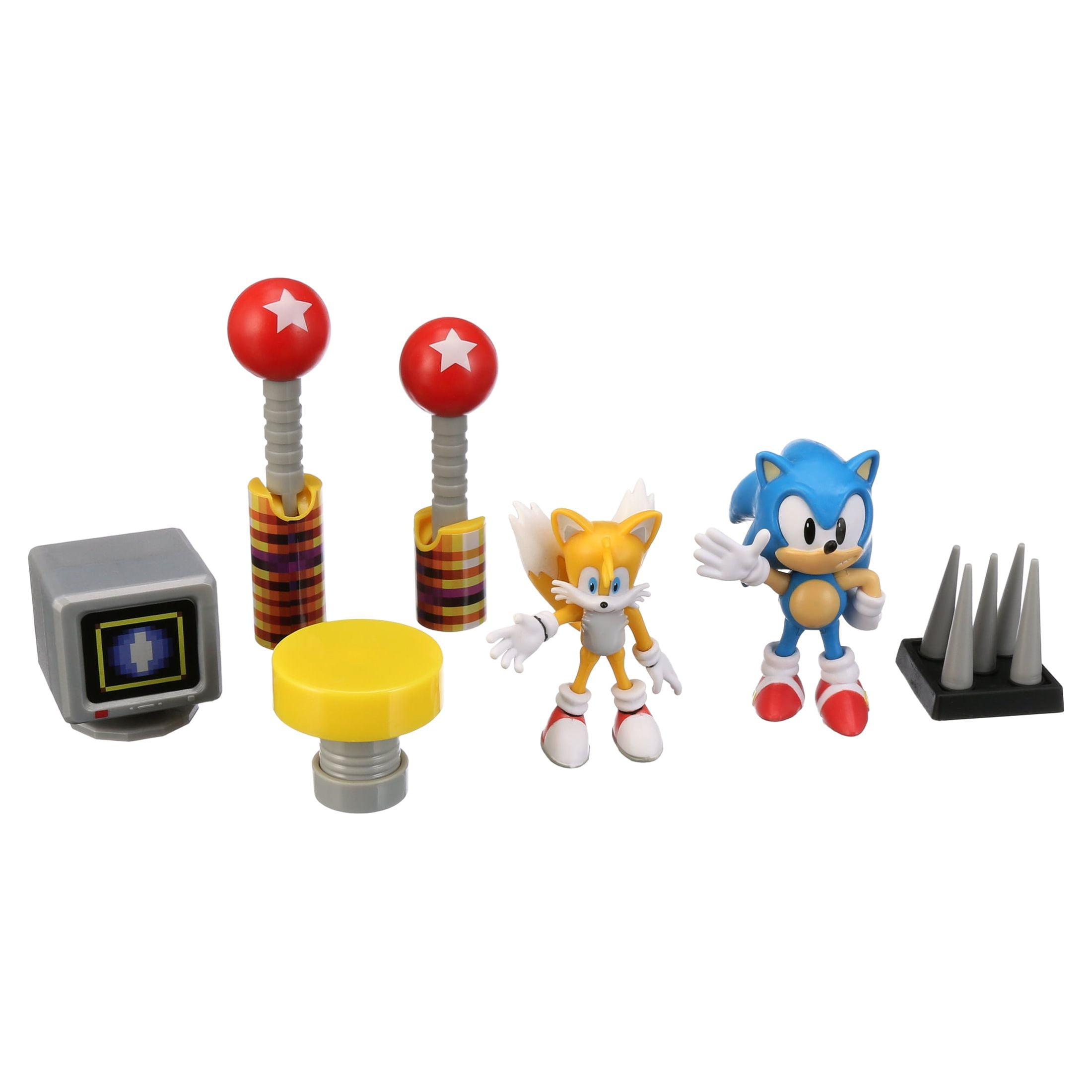  Sonic The Hedgehog Green Hill Zone Playset with 2.5 Sonic  Action Figure : Toys & Games