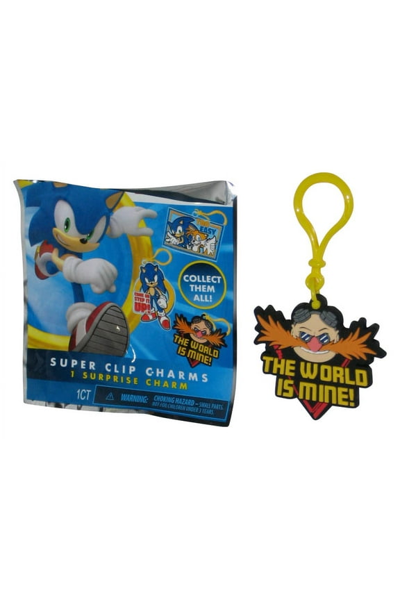 Sonic The Hedgehog Doctor Eggman The World Is Mine Rubber Charm Keychain - (Forever Clever Super Clip)