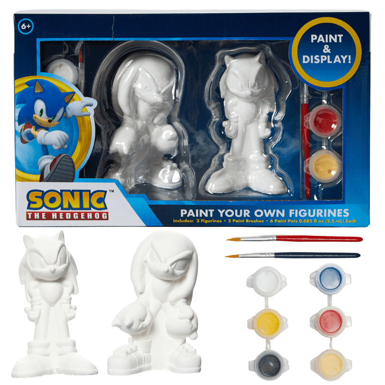 Sonic The Hedgehog Figurines DIY Paint Set Arts and Crafts for