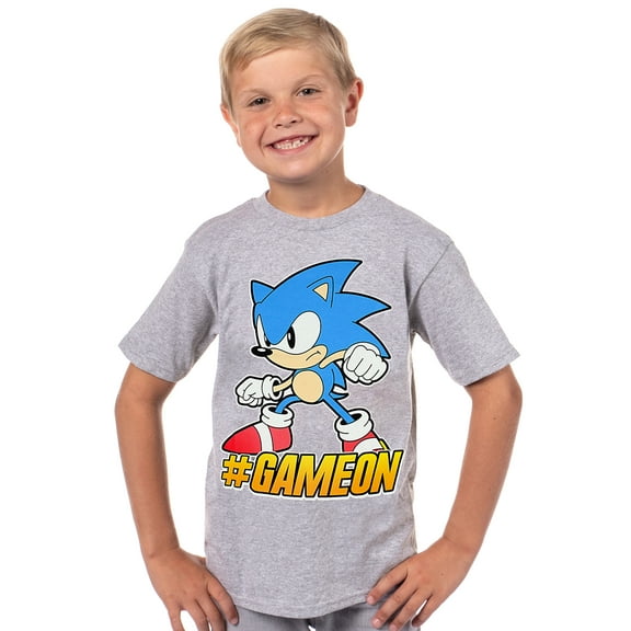 Sonic The Hedgehog #GameOn Sega Video Game Boys T-Shirt