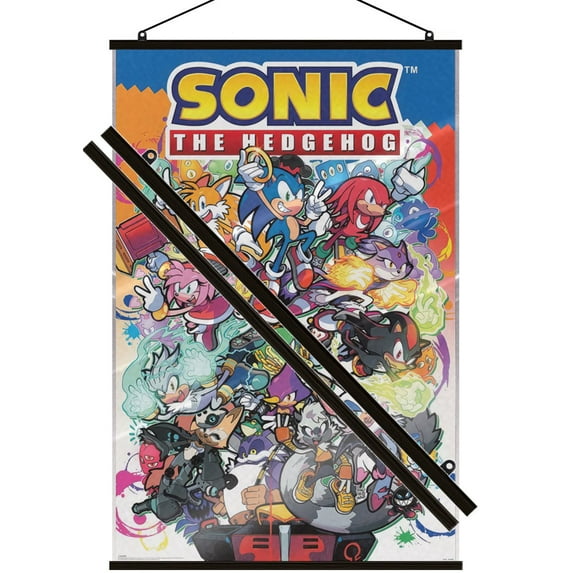 Sonic The Hedgehog - Gaming Poster (The Gang) (Size: 24" x 36") (Laminated Poster & Black Hanger)