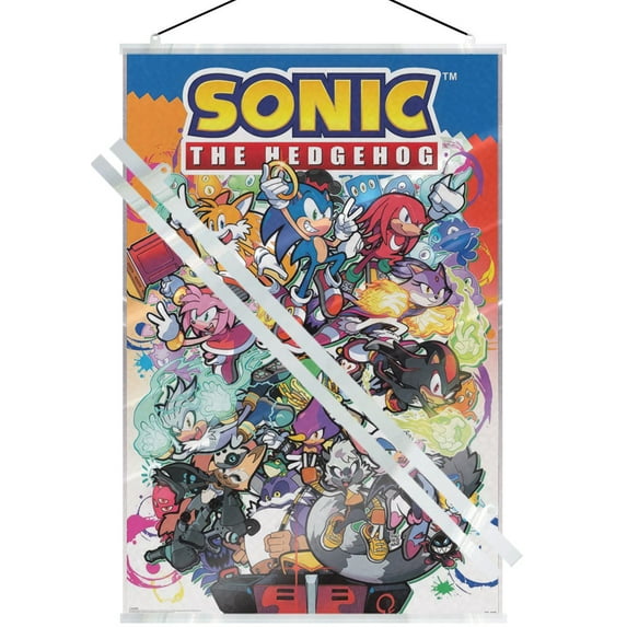 Sonic The Hedgehog - Gaming Poster (The Gang) (Size: 24" x 36") (Laminated Poster & Clear Hanger)