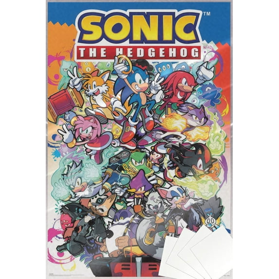 Sonic The Hedgehog - Gaming Poster (The Gang) (Size: 24" x 36") (Laminated Poster & Poster Strips)