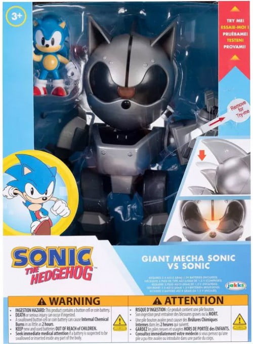 Sonic The Hedgehog Giant Mecha Sonic vs Soic Action Figure Set