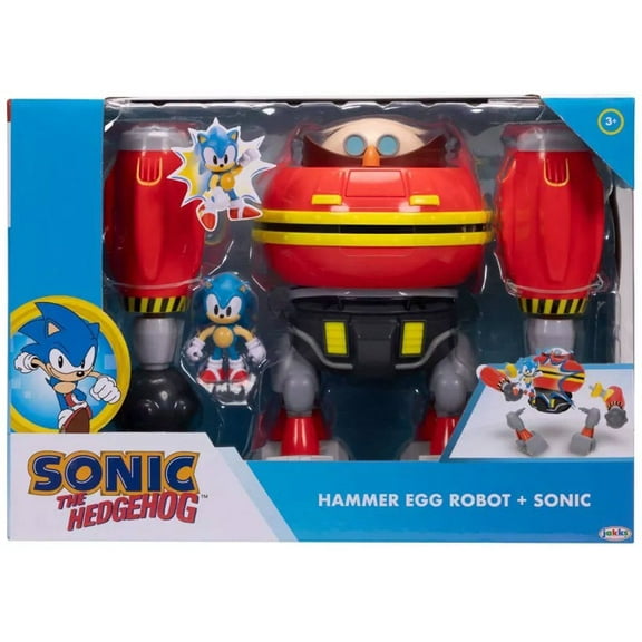 Sonic The Hedgehog Hammer Egg Robot + Sonic Playset