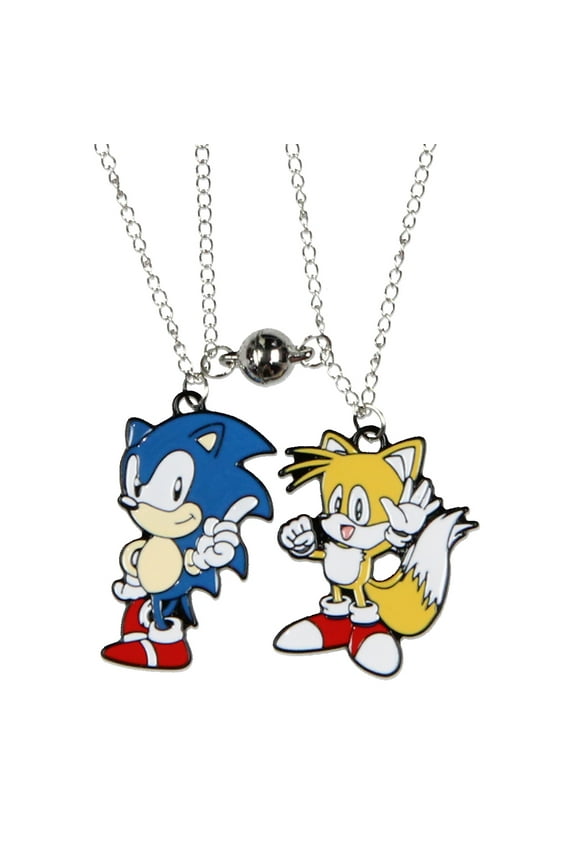 Sonic The Hedgehog Jewelry Necklace Set Sonic and Tails Best Friend Necklaces Set For Women Men