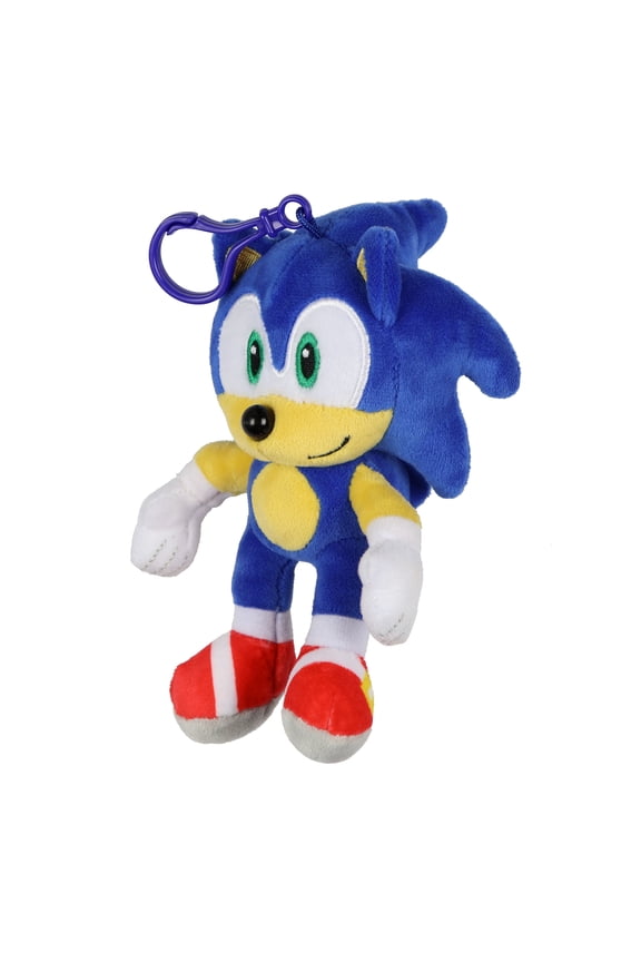 Sonic The Hedgehog Key Ring Plush Sonic Design Clip on Hook Keychain