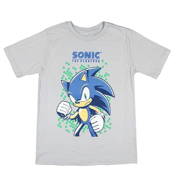 Sonic The Hedgehog Little Boy's Graphic Print Gray T-Shirt Size Small (6-7)