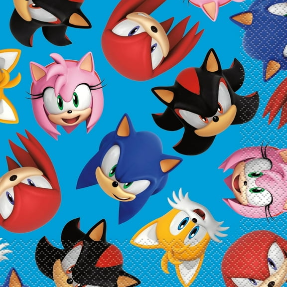 Sonic The Hedgehog Luncheon Napkins (16 Pk) (16 Pack) - Party Supplies Decorations