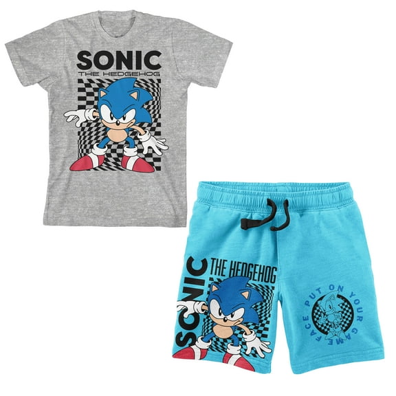 Sonic The Hedgehog Main Character Boy's Tee And Shorts Set-Large