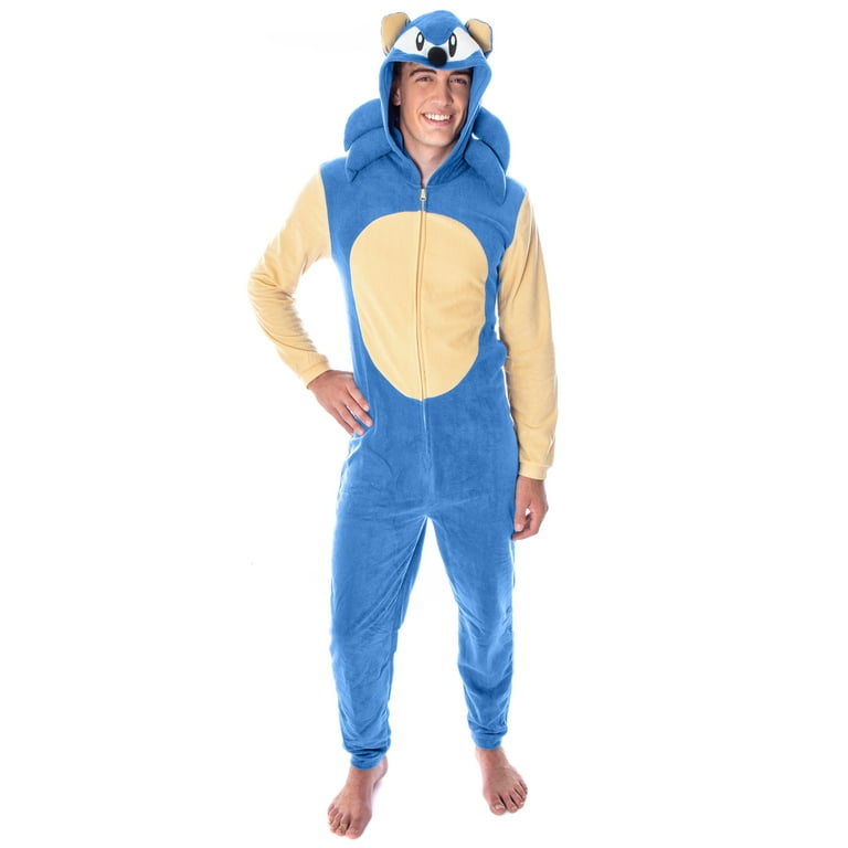Sonic The Hedgehog Men s Video Game Character Costume One Piece Union Suit Pajama Onesie