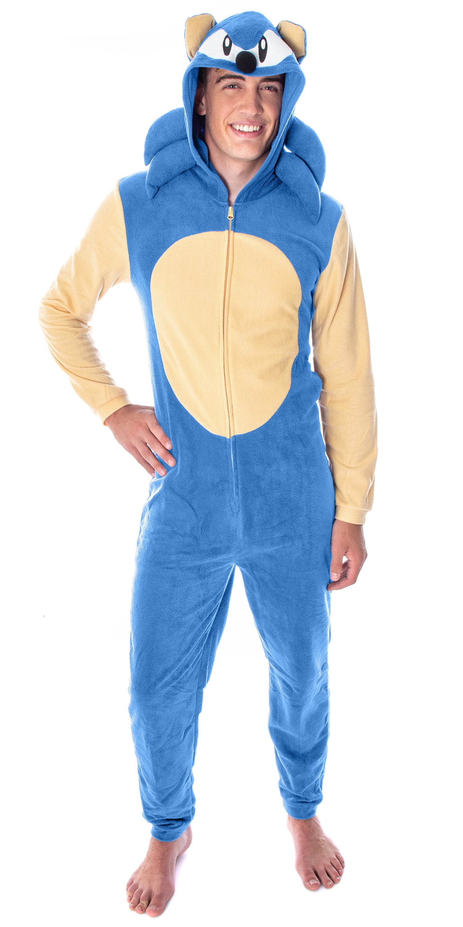 Sonic The Hedgehog Men s Video Game Character Costume One Piece Union Suit Pajama Onesie