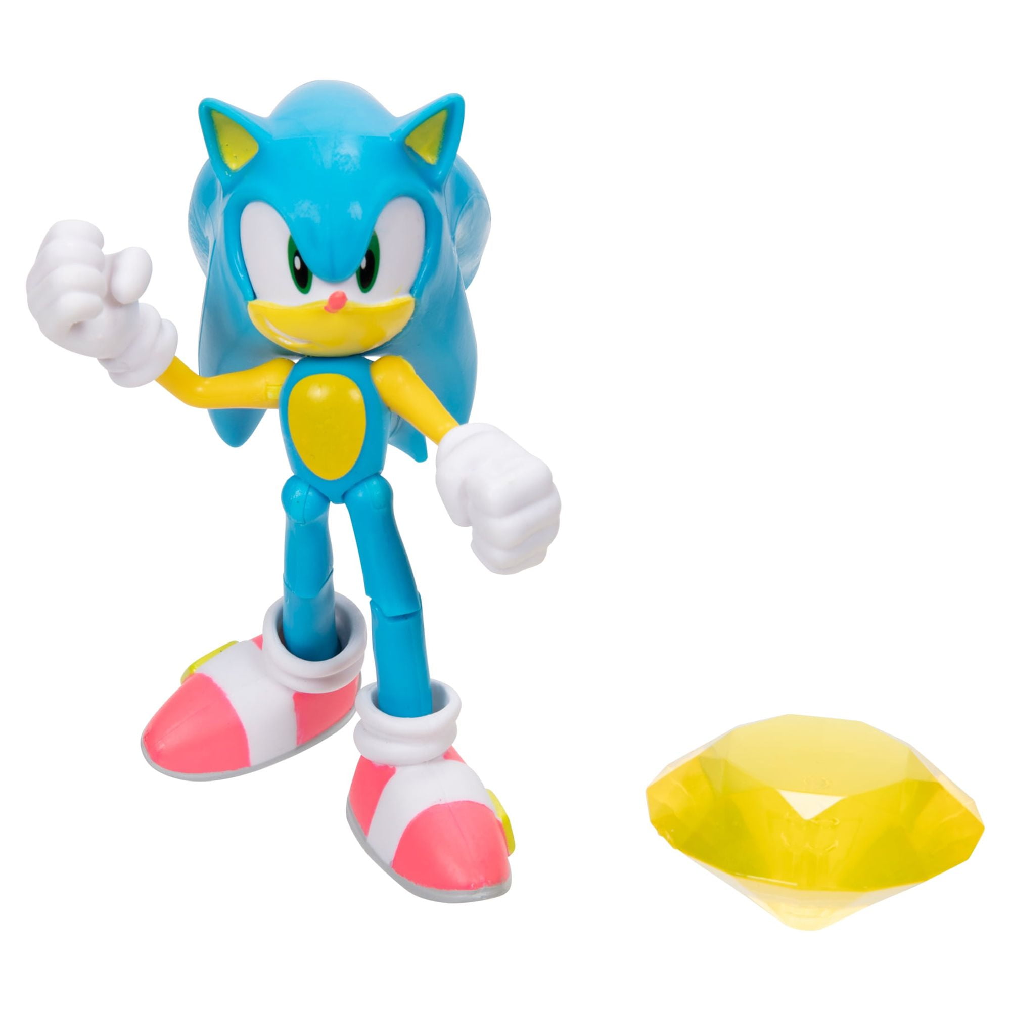 Sonic the Hedgehog 4” Super Sonic with Chaos Emerald Action Figure