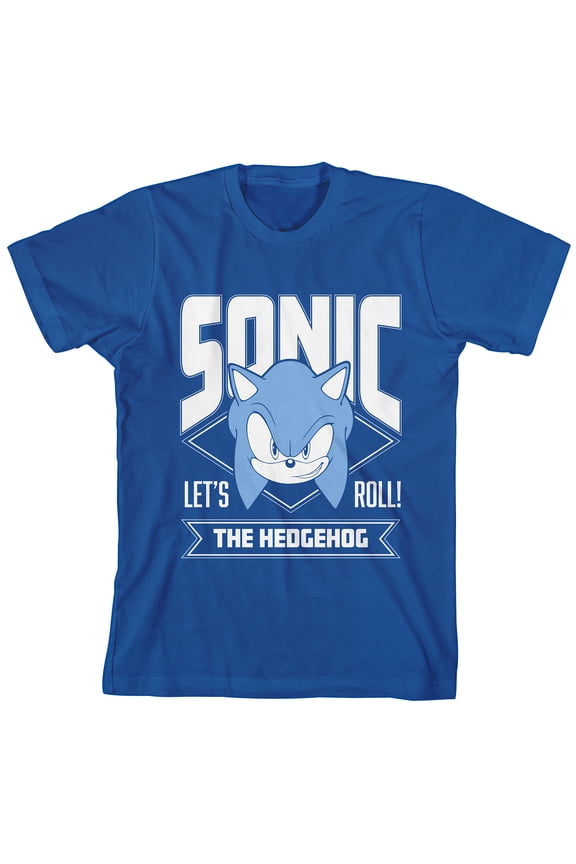 Sonic The Hedgehog Modern Boys Blue Crew Neck Short Sleeve T-shirt - Small