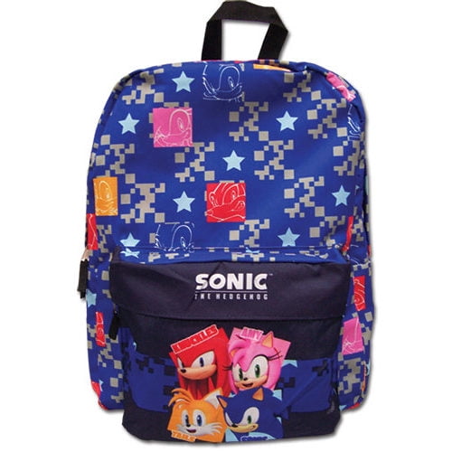 Sonic The Hedgehog Pattern Anime Backpack