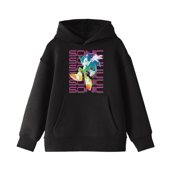 Sonic The Hedgehog Rainbow Sonic Youth Black Sweatshirt
