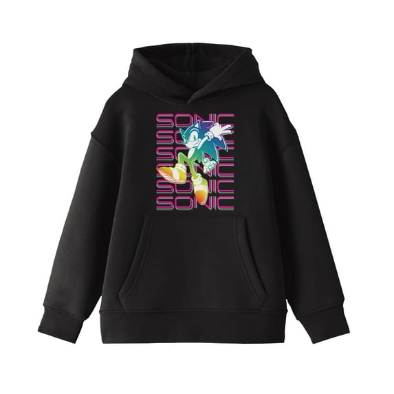 Sonic The Hedgehog Rainbow Sonic Youth Black Sweatshirt