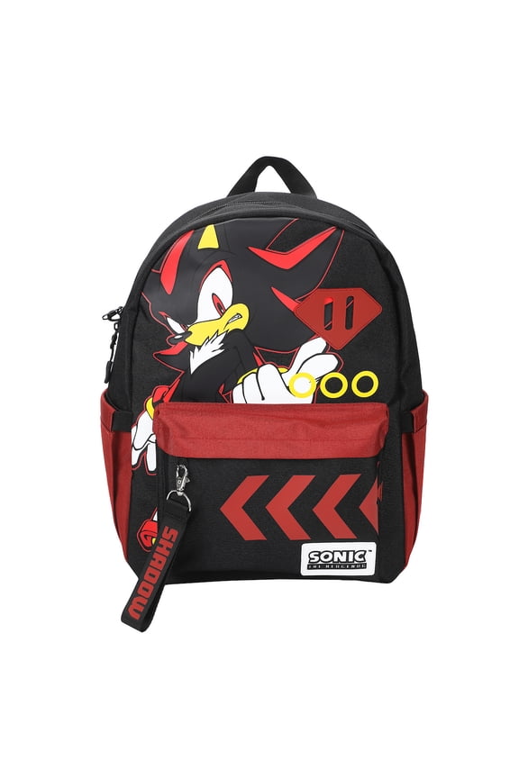 Sonic The Hedgehog Shadow Character Art 16.5" Adult Black Backpack