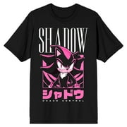 BIOWORLD Sonic The Hedgehog Shadow Kanji Adult Black Crew Neck Short Sleeve T-shirt-XS