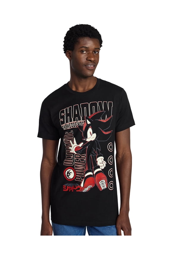 Sonic The Hedgehog Shirt Men's Shadow Ultimate Power Short Sleeve Tee