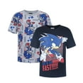 thumbnail image 1 of Sonic The Hedgehog Short Sleeve T-Shirts (Boys), 2 Piece Set, Sizes 4-10, 1 of 5