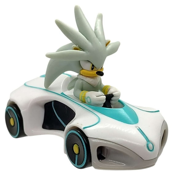 Sonic The Hedgehog Silver Diecast Car (Lightron) (No Packaging)