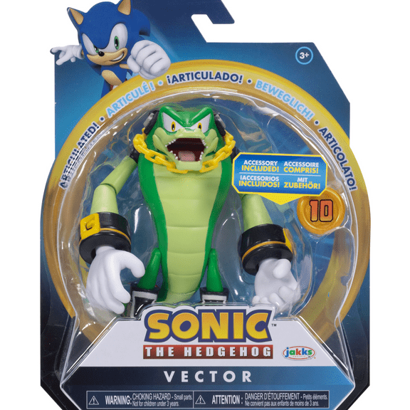 Sonic The Hedgehog - Sonic 4inch Articulated Figure Vector with Super Ring Accessory