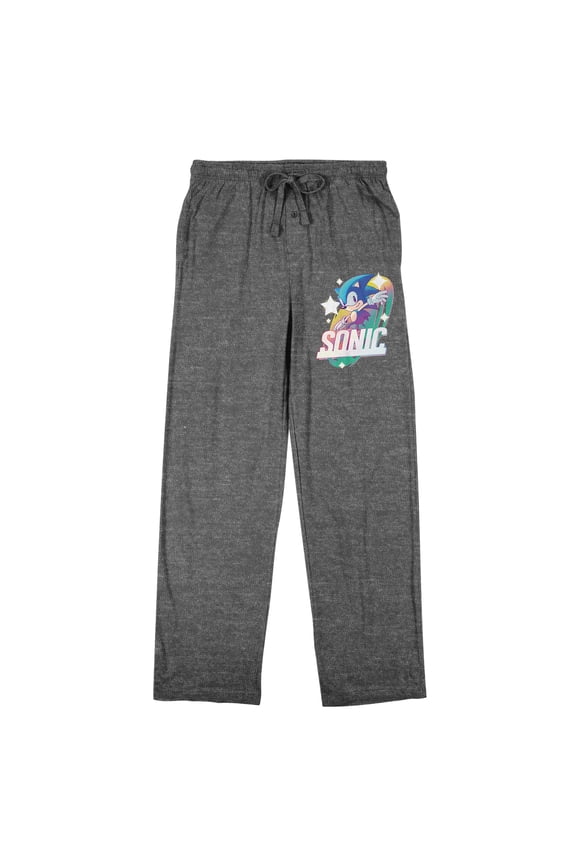 Sonic The Hedgehog Sonic Character Logo Adult Gray Heather Sleep Pajama Pants
-XXL