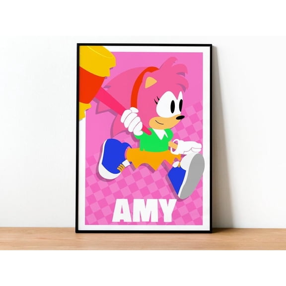 Sonic The Hedgehog - Sonic Poster Print - Wall Art, Gaming, Geek, For Him, For Her, Gift, Gamer, Video Games Poster Unframed, Wall Art