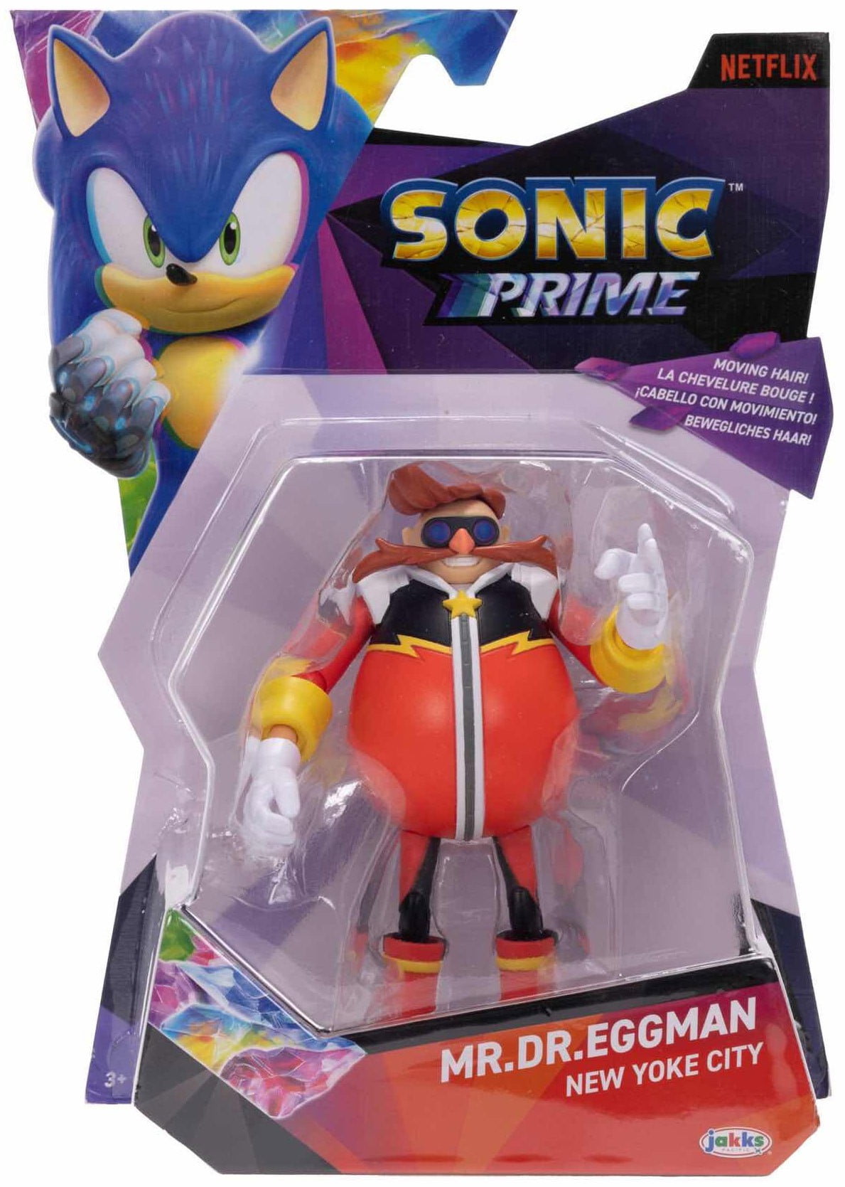 Action Figures Boneco Sonic Prime Netflix Articulado Eggman