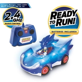 Sonic Glow Racer RC Car Ready to Run, 1/28 Scale Remote Control Vehicle with Light-Up Body (685)