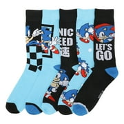 BIOWORLD Sonic The Hedgehog Sonic Speed Adult 5-Pair Casual Crew Socks