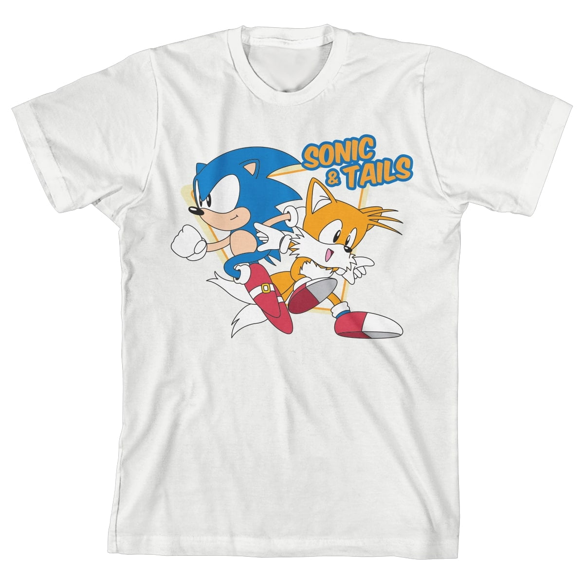 Sonic The Hedgehog Sonic & Tails Boy's White T-shirt-Medium - Walmart.com