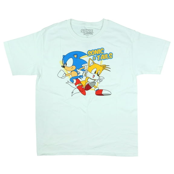 Sonic The Hedgehog T-Shirt Boys' Sonic & Tails Graphic Print Kids Tee