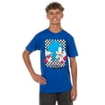 thumbnail image 1 of Sonic The Hedgehog T-Shirt Men's Angry Walk Checkerboard Design Adult Tee, 1 of 5