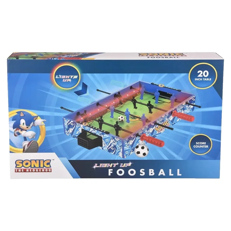 Sonic The Hedgehog Tabletop Light up Foosball Game - Walmart.com