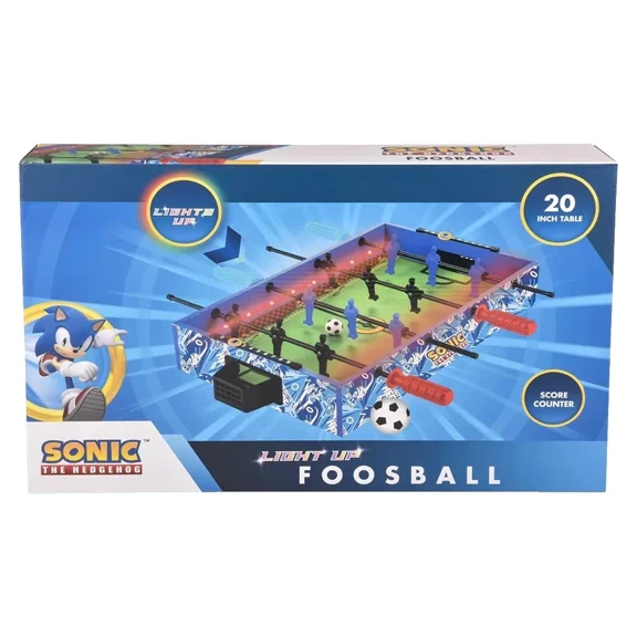 Sonic The Hedgehog Tabletop Light up Foosball Game
