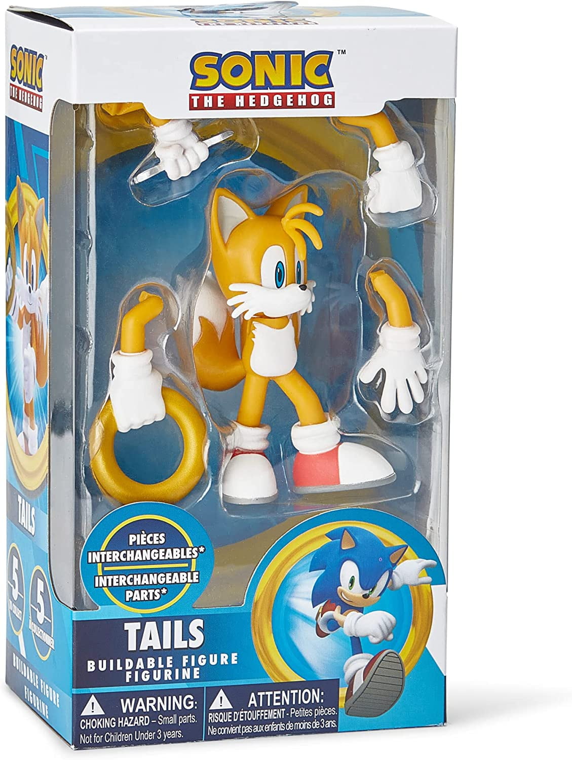 Sonic The Hedgehog Articulated Buildable Action Figure Tails, Shadow
